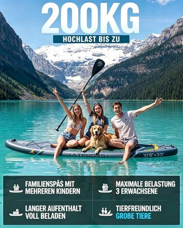 SUP дошка для плавання стоячи з сидінням та комплектом аксесуарів 320x84 см, Navy-Dunkelgrün, до 200 кг, для 2 осіб