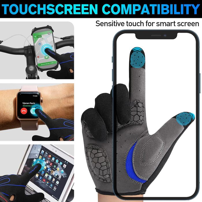 Велосипедні рукавички для гірського велосипеда, напівпальцеві, для їзди по дорогах, з амортизуючими вставками, для чоловіків та жінок, блакитні, розмір L