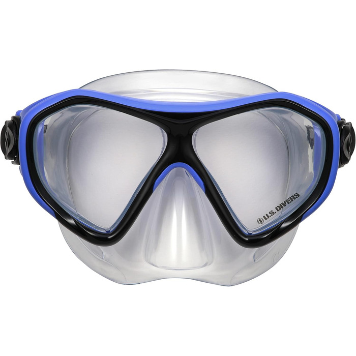 Дитячий набір для підводного плавання US.Divers DORADO II JR: маска, трубка, ласти, 180° огляд, UV-захист, антизапотівання, синьо-чорний, для дітей від 6 років