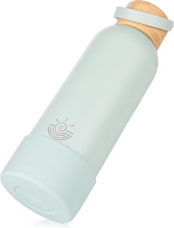 Термобутилка beloove™ 500 мл м'ятно-зелена, з нержавіючої сталі, BPA-free, з чохлом, подвійні стінки, герметична, для газованих напоїв, термос, стійка до подряпин, порошкове покриття