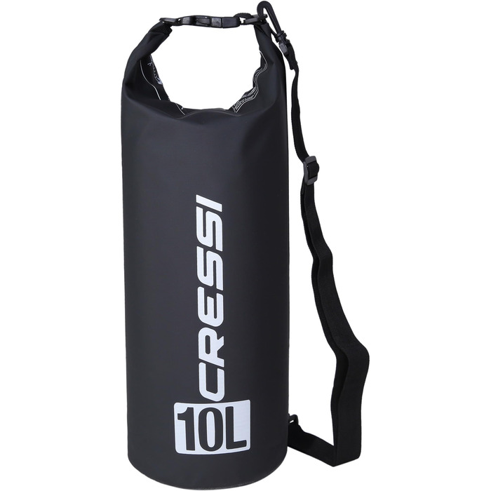 Водонепроникний мішок Cressi Dry Bag 10 LT для дайвінгу, плавання, риболовлі, каякінгу, кемпінгу та сноубордингу, чорний (без блискавки)
