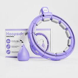 Leiser Smart Hula Hoop Gymside Hoopside Pro: для схуднення та фітнесу, з масажними шипами, 18 знімних секцій, фіолетовий