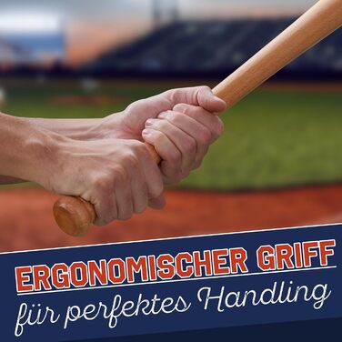 Бейсбольна бита: дерев'яна або алюмінієва, міцна, з неслизькою ручкою, 81 см (дерево)