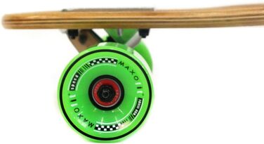Лонгборд MAXOfit Deluxe GeoLines 107 см, бамбук/клен, 7 шарів, Drop Through, ABEC11
