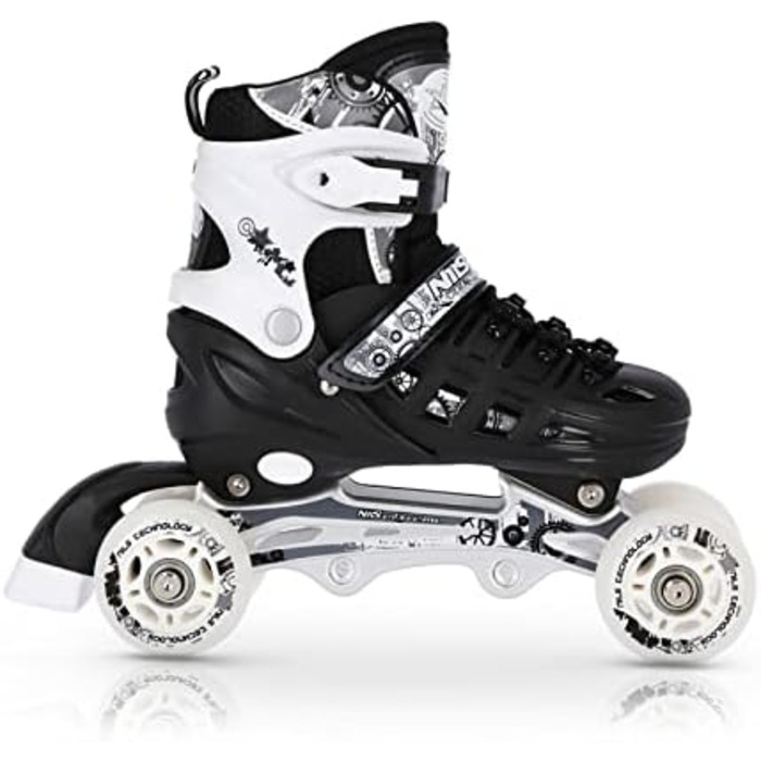 Кольорові ролики Nils Extreme 4in1 для дітей та дорослих, 39-42, ACEB7-підшипники, регульовані, синій