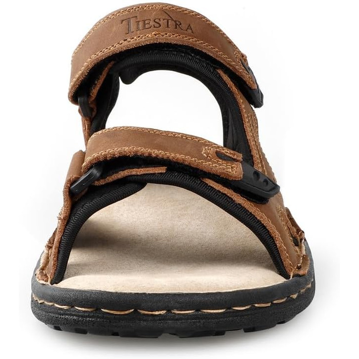 Чоловічі сандалії з натуральної шкіри для активного відпочинку та трекінгу. Легкі літні сандалії на підошві, коричневі, 45 EU