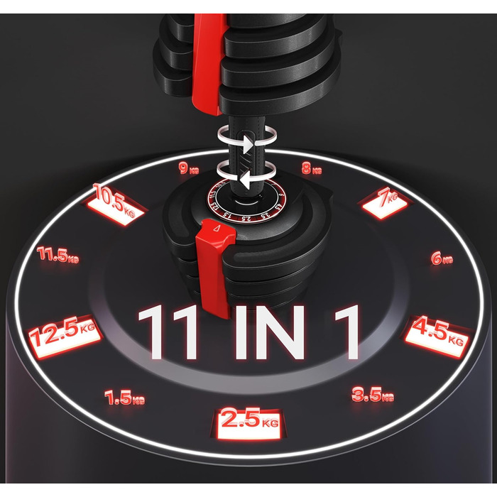 Регульовані гантелі Yaheetech 12/16-в-1, 1.5-18 кг / 3-24 кг / 2-40 кг, швидка зміна ваги, для дому та фітнес-залу