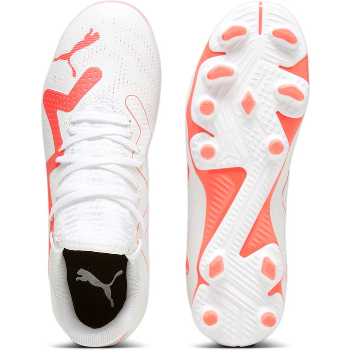 Дитячі футбольні бутси PUMA Future Play FG/AG Jr для гри на траві та штучному покритті, 37 EU, білий/фіолетовий