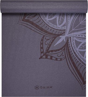 Йога мат Gaiam Premium 5 мм – неслизька тренувальна фітнес-мат для йоги, пілатесу та фітнесу (172,7 x 61 x 5 мм)