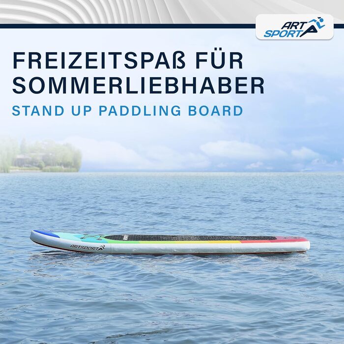 Надувна SUP-дошка ArtSport 320 см, до 150 кг, комплект – весло, помпа, ремінець, сумка