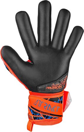 Воротарські рукавички Reusch Attrakt Silver NC, унісекс, розмір 9.5, помаранчево-синьо-чорні