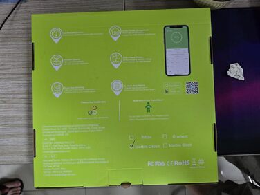 Розумна Wi-Fi вага для аналізу складу тіла, Bluetooth, цифрова вага з 7 показниками, великий LED-дисплей, для iOS та Android, макс. 180 кг, кольорова