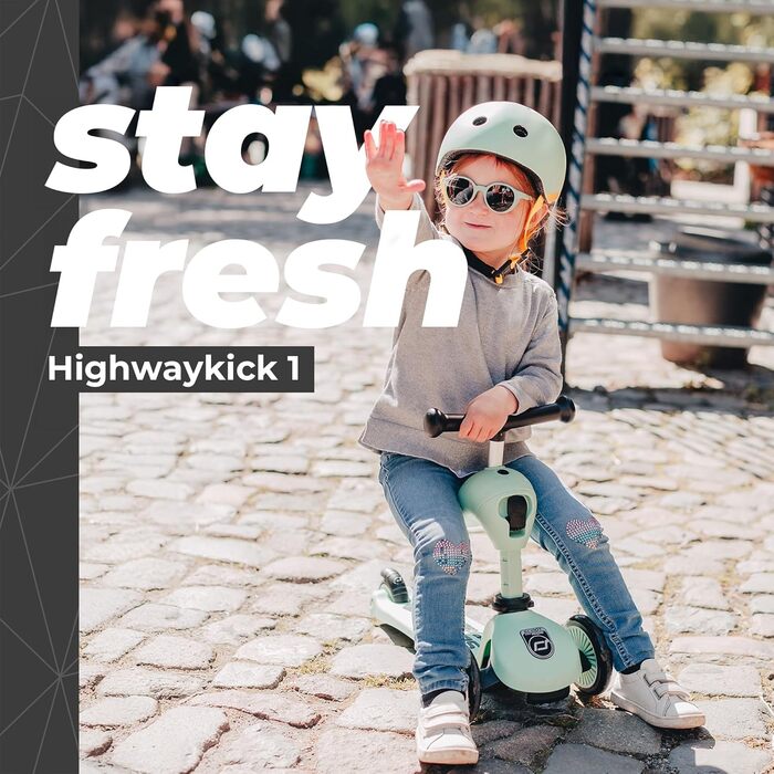 Highway Kick 1 Scoot & Ride - двосторонній беговел-каталок з сидінням (зелений)