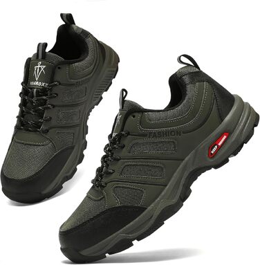 Черевики для хайкінгу чоловічі, дихаючі, трекінгові, легкі та з антиковзким покриттям, спортивні, зелені, 45 EU