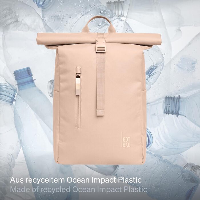 Рюкзак GOT BAG Rolltop Easy з океанічного пластику, водонепроникний, для ноутбука 16'', 31 л
