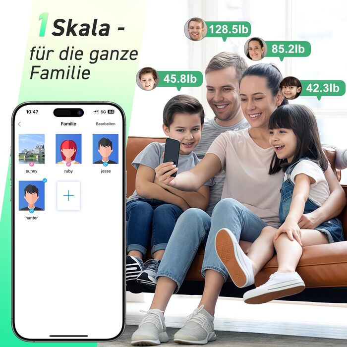INSMART Розумні ваги з Bluetooth, цифрові ваги для аналізу складу тіла: жир, м'язова маса, вода, білок, кісткова маса, ІМТ, пульс, BMR