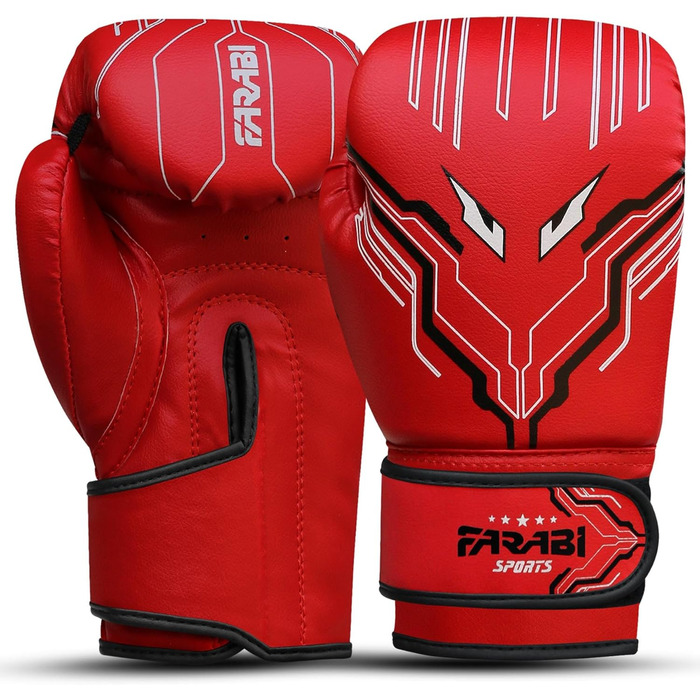 Дитячі боксерські рукавички Farabi Sports 6 oz для хлопчиків і дівчат, для MMA, муай-тай, боксу та тренувань, вік 5-10 років