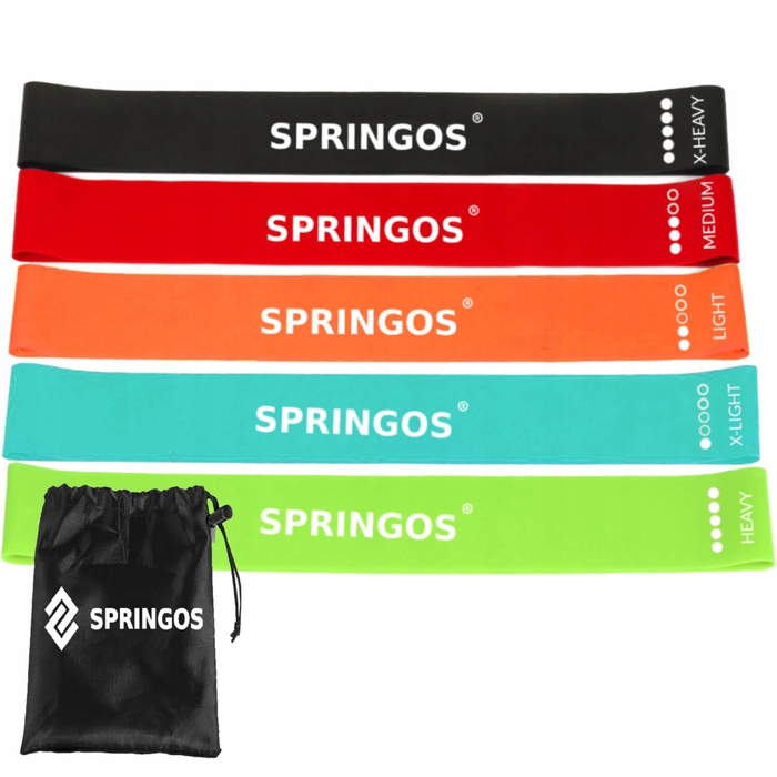 Набір фітнес-резинок Springos PB0012, 5 шт.