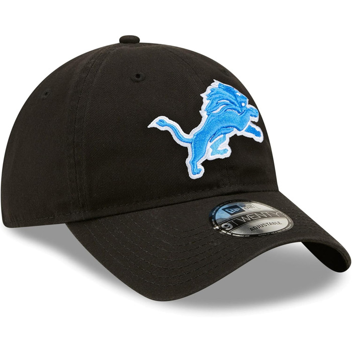 Кепка New Era NFL Core Classic 9TWENTY Detroit Lions чорного кольору, універсальний розмір, регульована
