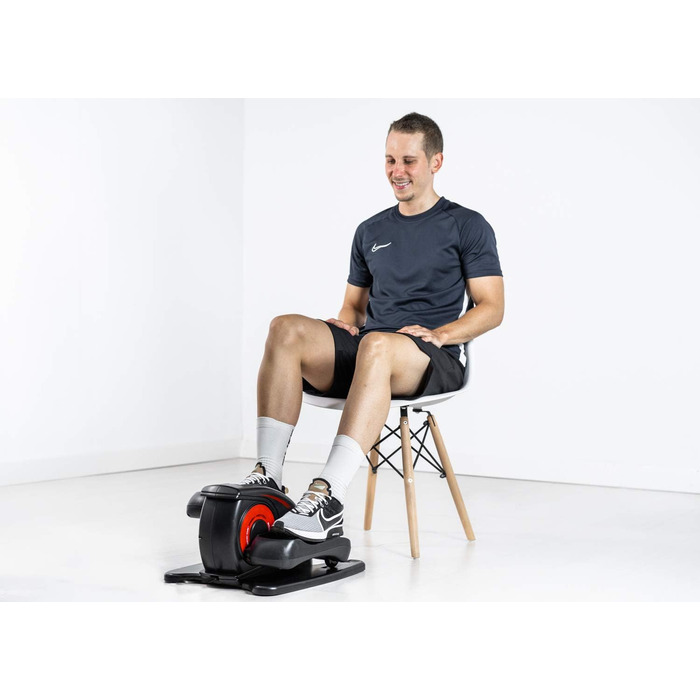 ECODE® Електричне міні-велотренажер еліптичний з LED-дисплеєм, педалі з асистенцією, 20 рівнів навантаження, 5 функцій, пульт дистанційного керування ECO-804