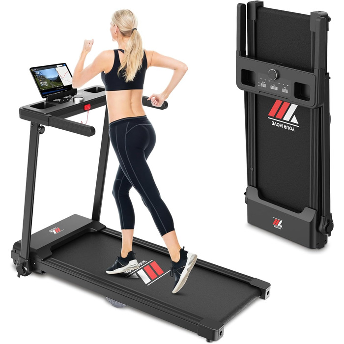 Електричний біговий тренажер YM, складаний, 12 км/год, з Bluetooth, Kinomap, BitGym, Zwift, гарантія та підтримка від виробника, Італія