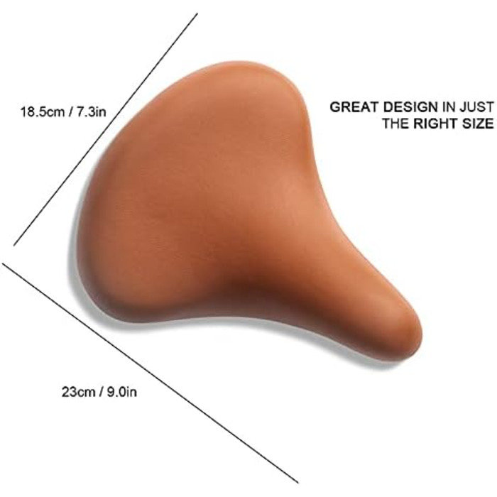 Дитячий велосипедний сидіння AVASTA для дівчаток та хлопчиків. Водонепроникне широке м'яке велосипедне крісло з двома амортизаторами. Підходить для велосипедів 12, 14, 16, 18, 20 дюймів. М'ятно-зелений (колір: коричневий)