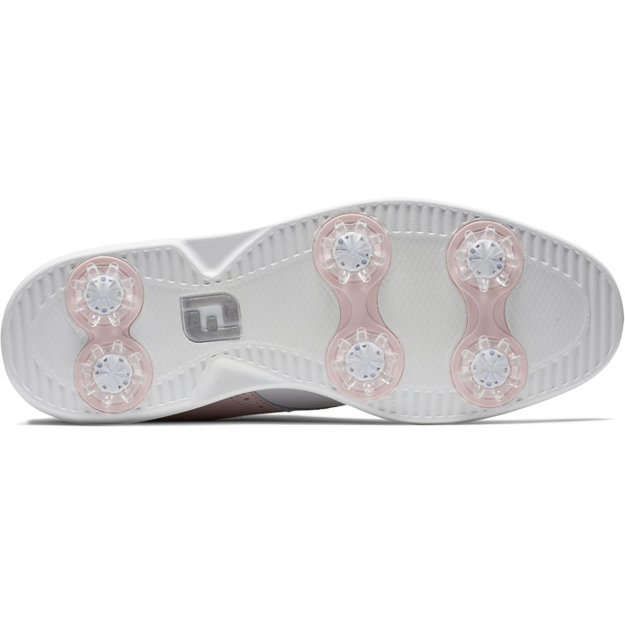 Жіночі гольф-туфлі FootJoy Tradition, білий, темно-синій, фіолетовий (41.5 EU, світло-сірий, рожевий)