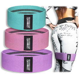 Стрічки для фітнесу Raigeki Fitness: набір з 3 шт. для силових тренувань, стегон та сідниць (Loop Resistance Bands)