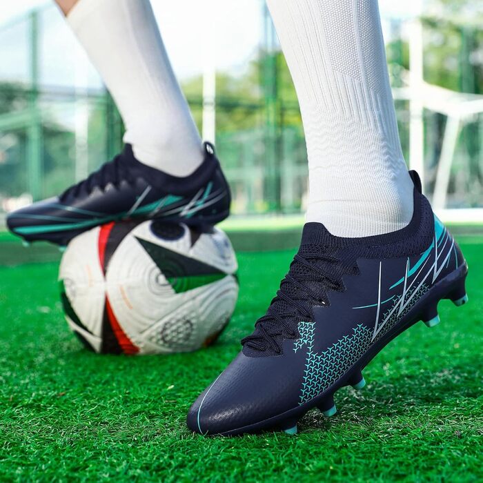 Чоловічі футбольні бутси для штучного покриття, дитячі тренувальні кросівки, спортивне взуття для футболу та відпочинку на природі, розмір 39-45, блакитні