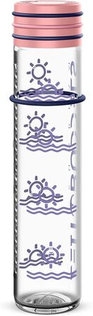 Мотиваційна пляшка для води SUNBEAM 1 л, з часовими мітками, BPA Free, герметична, підходить для газованої води, колір рожевий