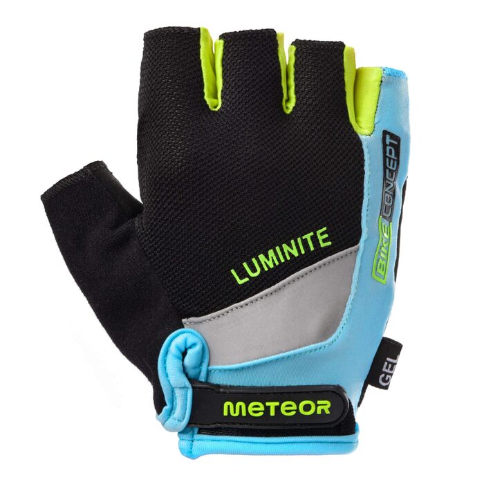 Рукавички велосипедні Meteor Radhandschuhe MTB Gel GX31 (M, блакитно-зелені) - для чоловіків, жінок та дітей