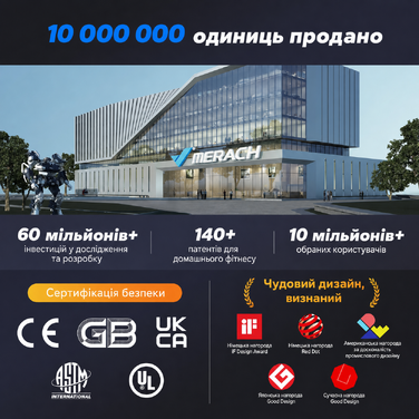 Гребний тренажер MERACH для дому, складаний, з магнітним приводом, тихий, з додатком, подовжені направляючі рейки, електричне регулювання (Plug-in)