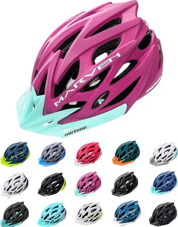 Велосипедний шолом meteor® Marven для чоловіків, жінок і дітей, MTB, BMX, скейтборд, ролики, самокат, розмір L (58-61 см), колір баклажан