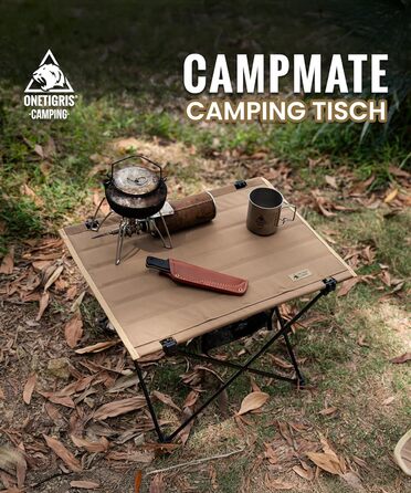 OneTigris CAMPMATE Стіл для кемпінгу складний, легкий, на 30 кг, Ranger Green (Kojote Brown)