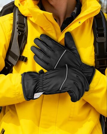 Водонепроникні зимові рукавички GXCROR для жінок та чоловіків з підтримкою сенсорного екрану, 3M Thinsulate, для катання на лижах, велосипеді, прибирання снігу та робіт на відкритому повітрі, до -20°C, теплоізоляція