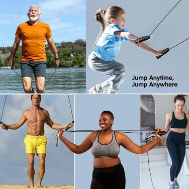 Стрибкове канат Enouke: 2 шт. для кардіотренувань (червоний/синій)