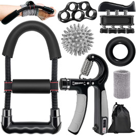 Тренування кисті рук Homkuo: набір для зміцнення м'язів, кисті та зап'ястя з масажним м'ячем. Ідеально для альпінізму, зняття стресу та реабілітації.