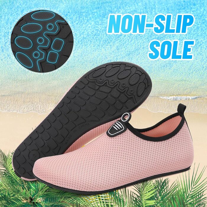 Взуття для плавання та водного спорту: Неопренові шльопанці та аквашузи для жінок та чоловіків, розмір 34-47, колір рожевий