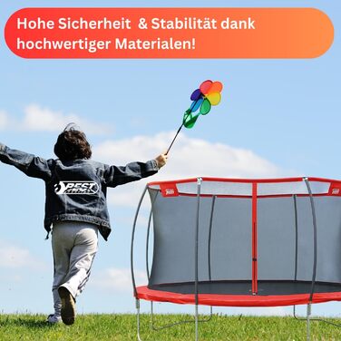 Батут спортивний Superstar 2.0 I Трамплін для саду I Якісний та великий з сіткою безпеки I Ø 366 см I Макс. вага користувача 150 кг I Для дітей