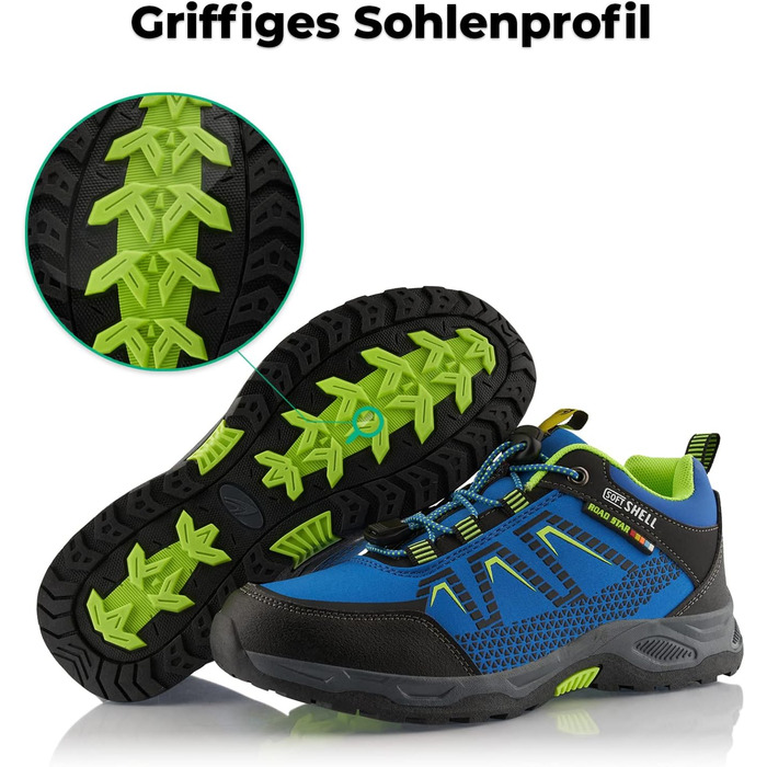 Черевики для трекінгу та трейлраннінгу Softshell для жінок та чоловіків. Черевики для піших прогулянок, 45 EU, блакитний/чорний