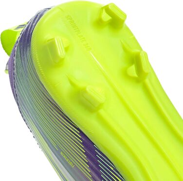 Дитячі футбольні бутси adidas F50 League Laceless для гри на твердих поверхнях, розмір 33.5 EU, фіолетовий, білий, лимонний