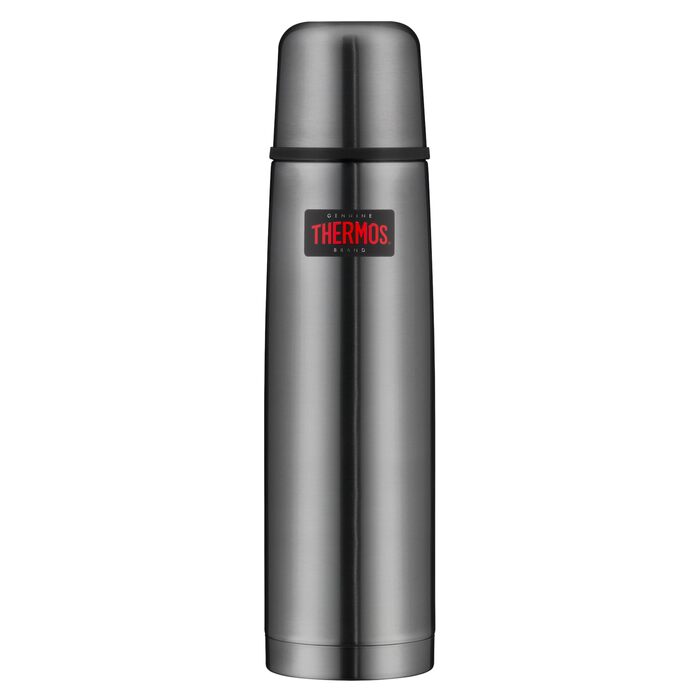Термос Thermos Light & Compact для напоїв, 1.0 л, сірий (Stone Grey), сталь