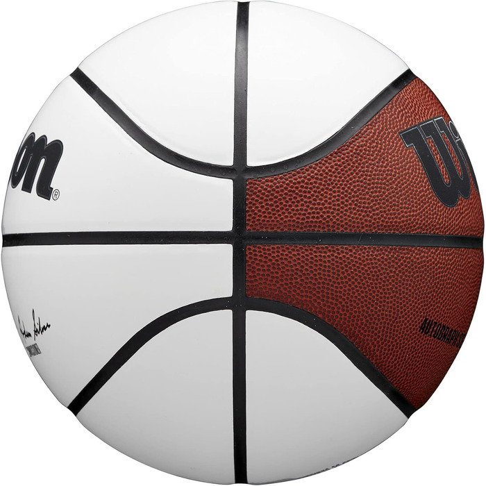 М'яч для баскетболу Wilson NBA з автографом, білий/коричневий, розмір 17.8-74.9 см