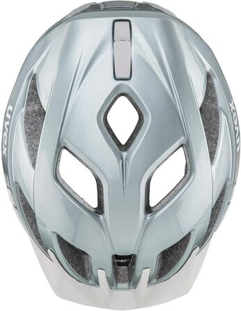 Велосипедний шолом uvex active для жінок і чоловіків, розмір 56-60 см, aqua white, регульований, з можливістю встановлення LED-світла, універсальний захист