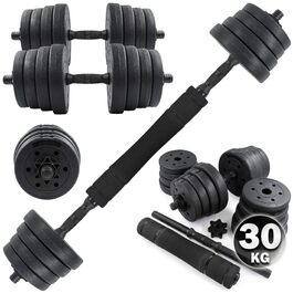 Набір гантелей та штанги C.P. Sports 2-в-1 (20/30/40 кг) для силових тренувань, фітнесу та домашнього спортзалу