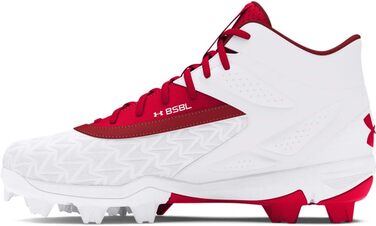 Кросівки бейсбольні Under Armour Leadoff Mid Rm Jr 3.0 для хлопчиків, чорно-білі, розмір 27 EU, 600