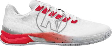 Жіночі кросівки Kempa Attack Pro 2.0 – легкі та дихаючі для занять спортом, бігу та відпочинку. Біло-червоні, розмір 36 EU