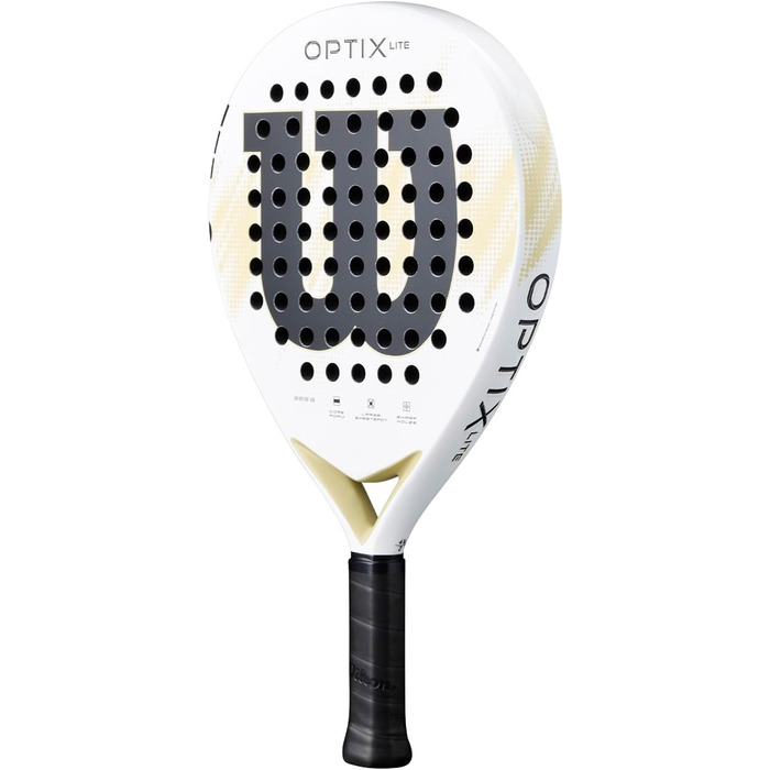 Ракетка для падел Wilson Optix V2 Lite (Біла) - Легка, для початківців, з скловолокном, 45.9x27.6x8.3 см