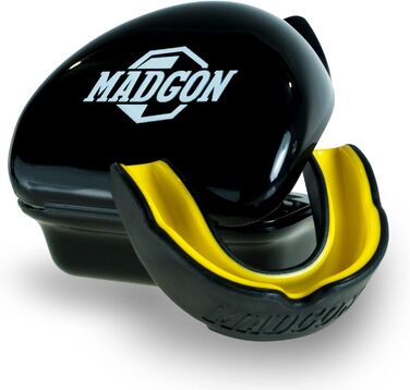 Захисний капу для спорту Guardian: бокс, MMA, кікбоксинг. Зручний, регульований, чорно-зелений/чорно-жовтий