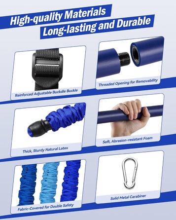 Набір еластичних стрічок для фітнесу та пілатесу з регульованою штангою, 20-360lbs, для дому